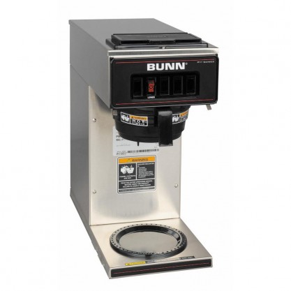 Bunn VP17 Low Profile 64 oz. Commercial Pourover Coffee Brewer with 1 Warmer in Stainless Steel