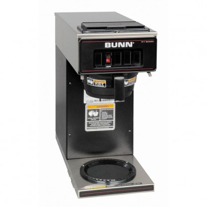 Bunn 64 oz. Low Profile Pourover Coffee Brewer with 1 Warmer in Black