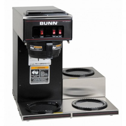 Bunn VP17 Low Profile 192 oz. Commercial Coffee Brewer with 3 Lower Warmers in Black