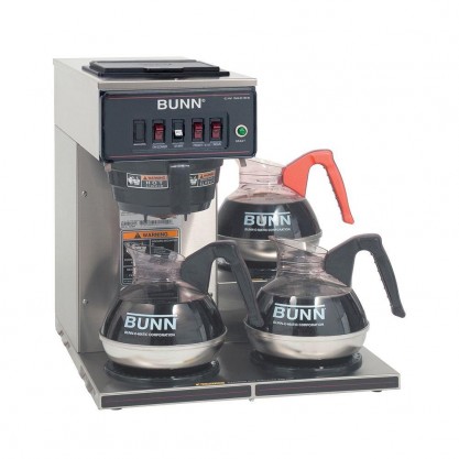 Bunn CWT-3 Commercial 192 oz. Automatic Coffee Brewer with 3 Lower Warmers