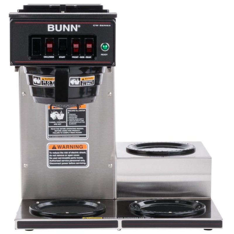 Bunn CWT-3 Commercial 192 oz. Automatic Coffee Brewer with 3 Lower Warmers