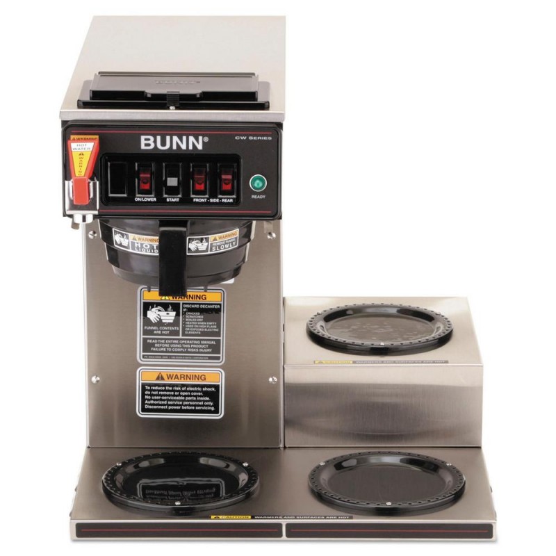 Bunn CWTF15-3 Commercial Automatic Coffee Brewer with 3 Lower Warmers