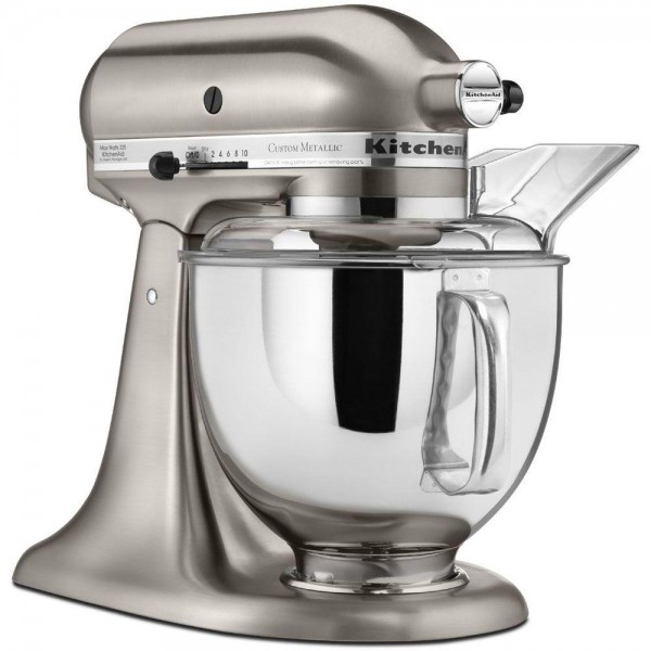 Custom Metallic 5 Qt. Brushed Nickel Stand Mixer