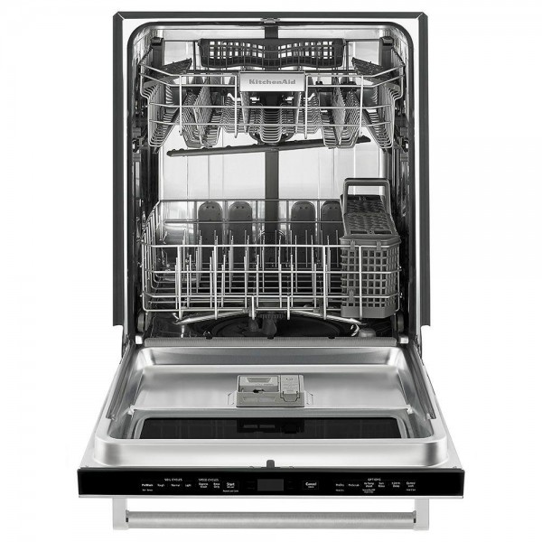 KitchenAid Top Control Built-In Dishwasher in Stainless Steel with Stainless Steel Tub and Window with Lighted Interior