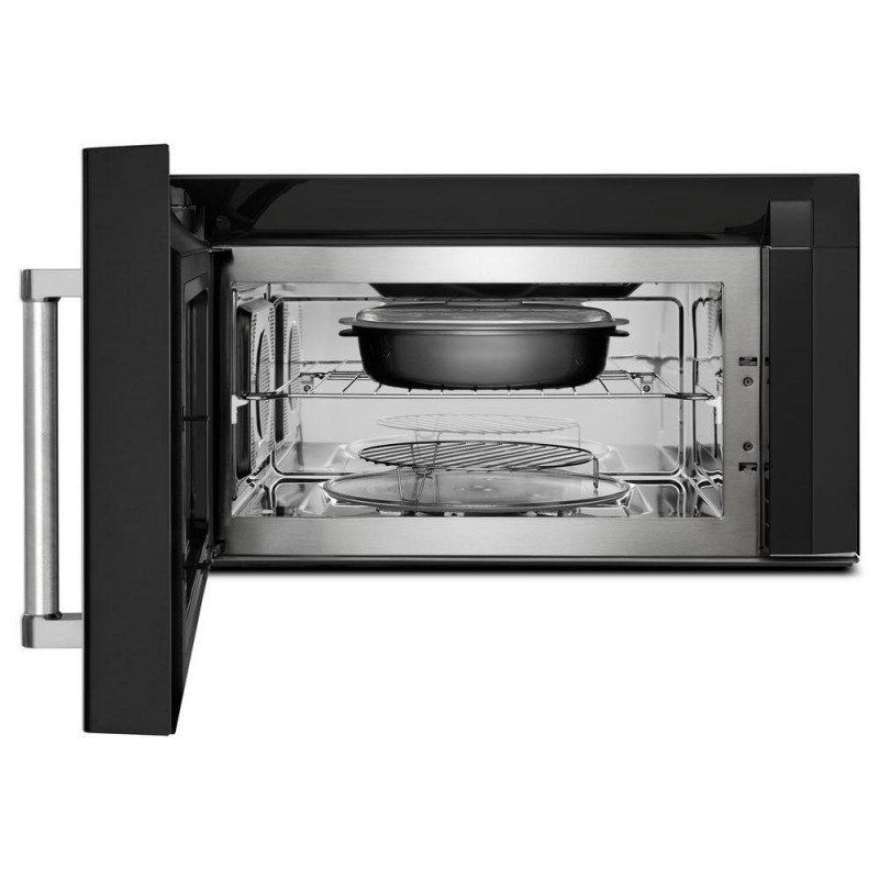 KitchenAid 30 in. W 1.9 cu. ft. Over the Range Convection Microwave in Black Stainless with Sensor Cooking Technology