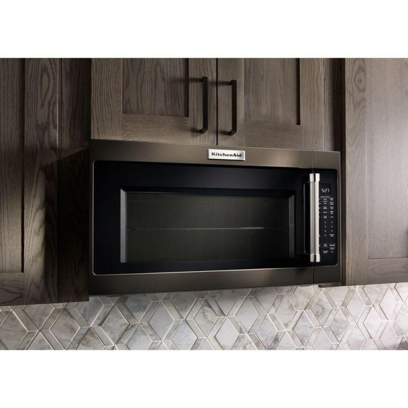 KitchenAid 30 in. 2.0 cu. ft. Over the Range Microwave in Black Stainless with Sensor Cooking