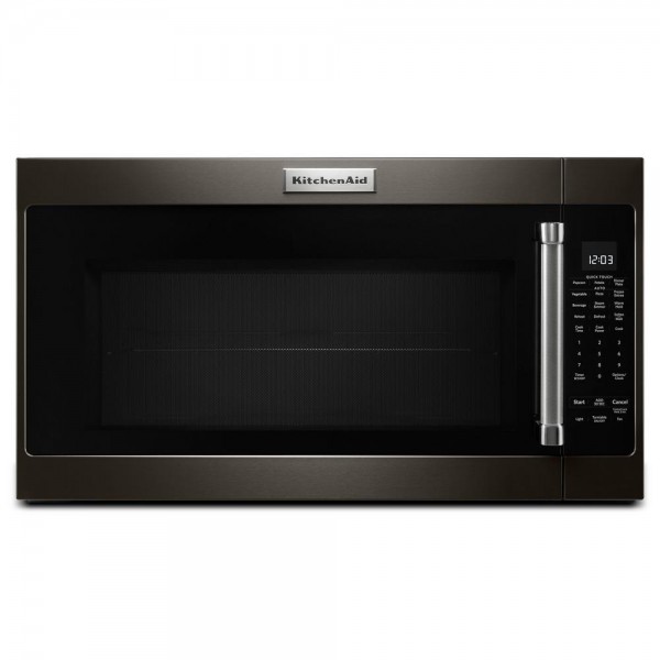 KitchenAid 30 in. 2.0 cu. ft. Over the Range Microwave in Black Stainless with Sensor Cooking