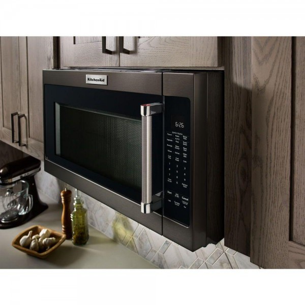 KitchenAid 30 in. 2.0 cu. ft. Over the Range Microwave in Black Stainless with Sensor Cooking