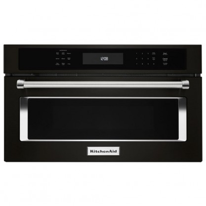 KitchenAid 27 in. 1.4 cu. ft. Built-In Microwave Oven in Black Stainless