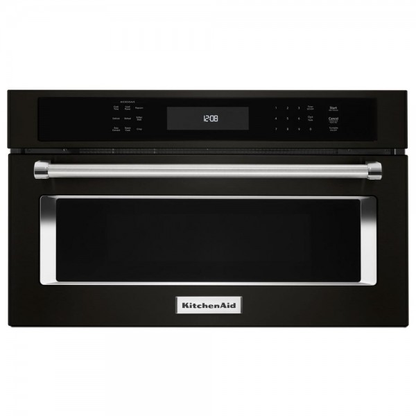 KitchenAid 27 in. 1.4 cu. ft. Built-In Microwave Oven in Black Stainless