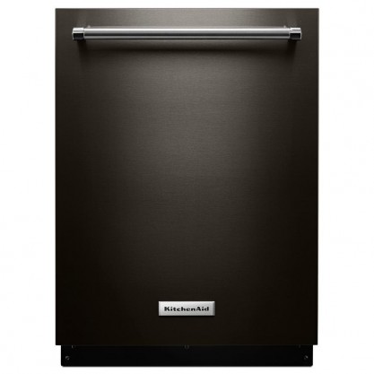 KitchenAid Top Control Built-In Tall Tub Dishwasher in Black Stainless with Stainless Steel Tub