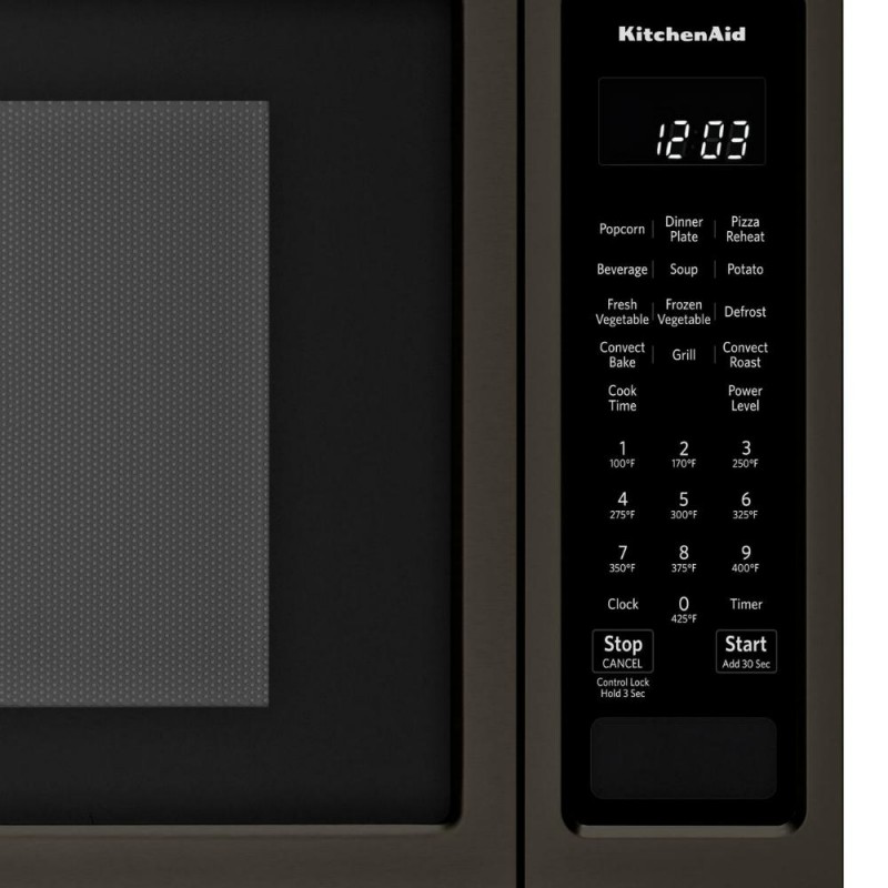 KitchenAid 1.5 cu. ft. Countertop Microwave in Black Stainless with PrintShield