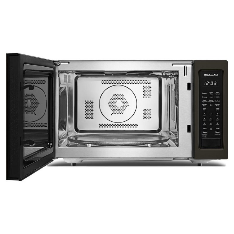 KitchenAid 1.5 cu. ft. Countertop Microwave in Black Stainless with PrintShield