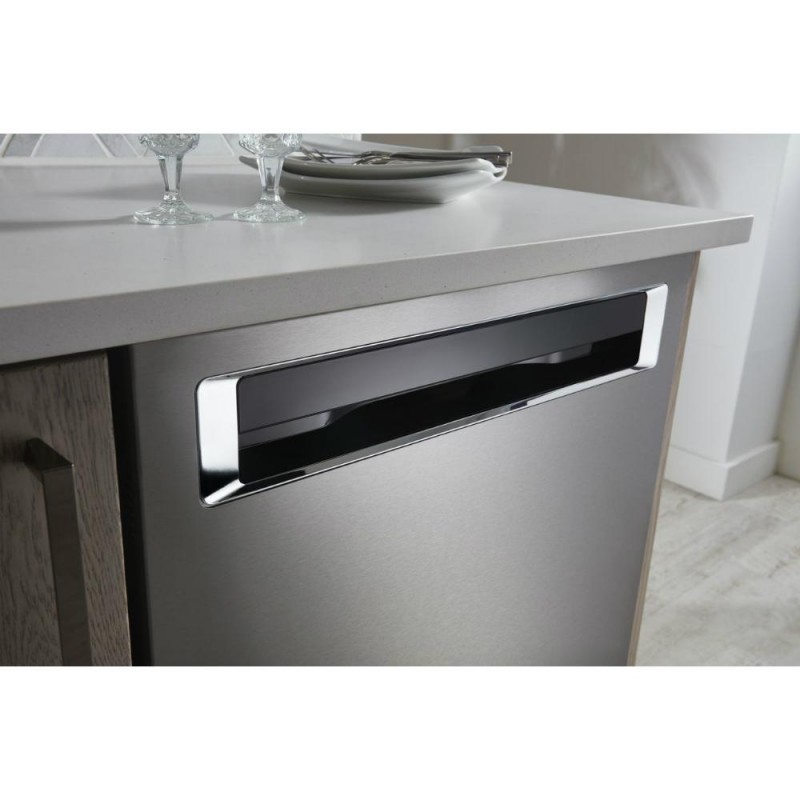 KitchenAid 24 in. Top Control Built-In Tall Tub Dishwasher in PrintShield Stainless with Third Level Rack