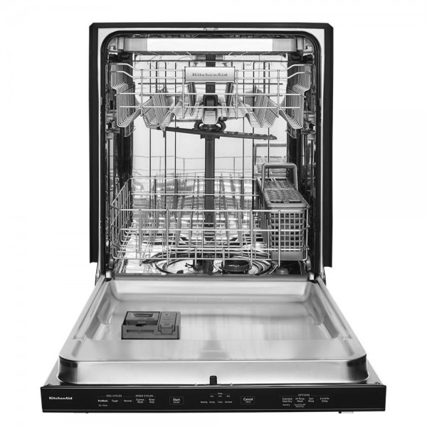 KitchenAid 24 in. Top Control Built-In Tall Tub Dishwasher in PrintShield Stainless with Third Level Rack