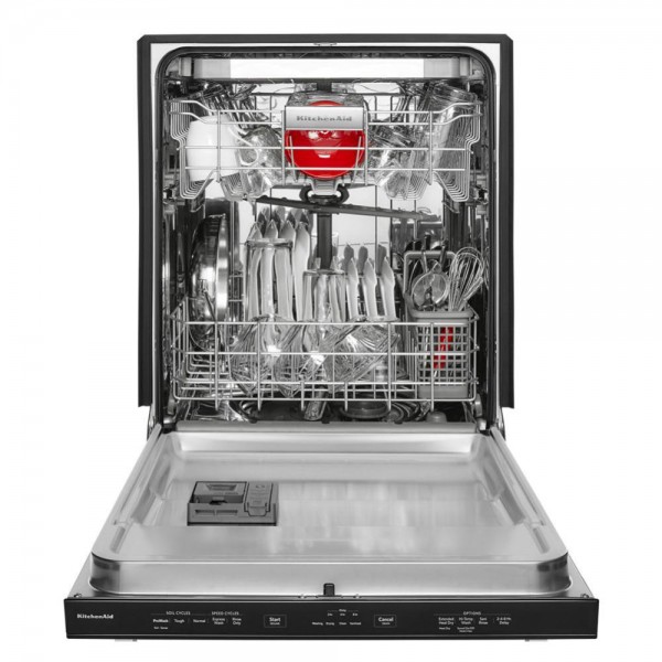 KitchenAid 24 in. Top Control Built-In Tall Tub Dishwasher in PrintShield Stainless with Third Level Rack