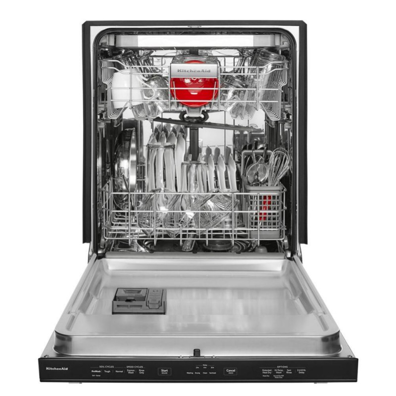 KitchenAid 24 in. Top Control Built-In Tall Tub Dishwasher in PrintShield Stainless with Third Level Rack