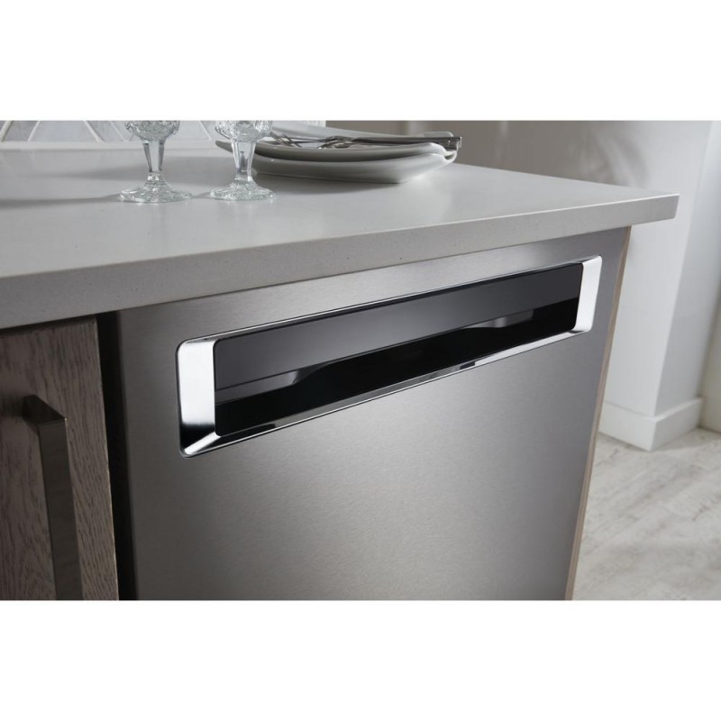 KitchenAid 24 in. Top Control Built-In Tall Tub Dishwasher in Printshield Stainless with Clean Water Wash System