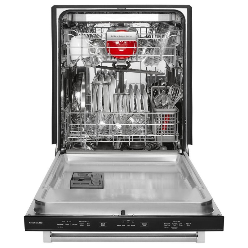 KitchenAid Top Control Built-In Tall Tub Dishwasher in PrintShield Stainless with Third Level Rack