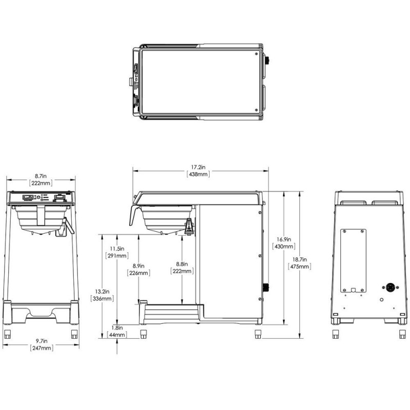 Bunn Thermal Server Coffee Brewer in Silver