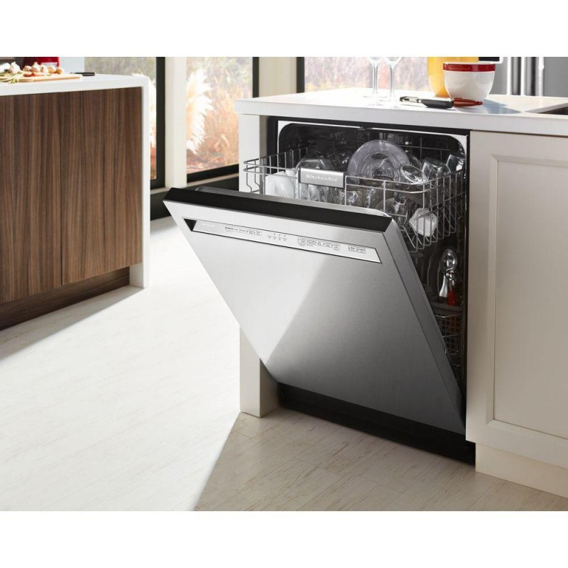 KitchenAid Front Control Built-in Tall Tub Dishwasher in PRINTSHIELD Stainless with PROWASH