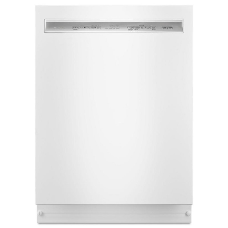 KitchenAid Front Control Built-in Tall Tub Dishwasher in White with PROWASH