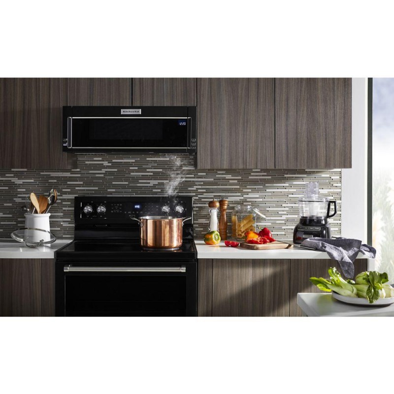 KitchenAid 1.1 cu. ft. Over the Range Low Profile Microwave Hood Combination in Black