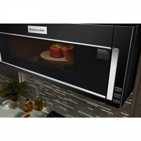 KitchenAid 1.1 cu. ft. Over the Range Low Profile Microwave Hood Combination in Black