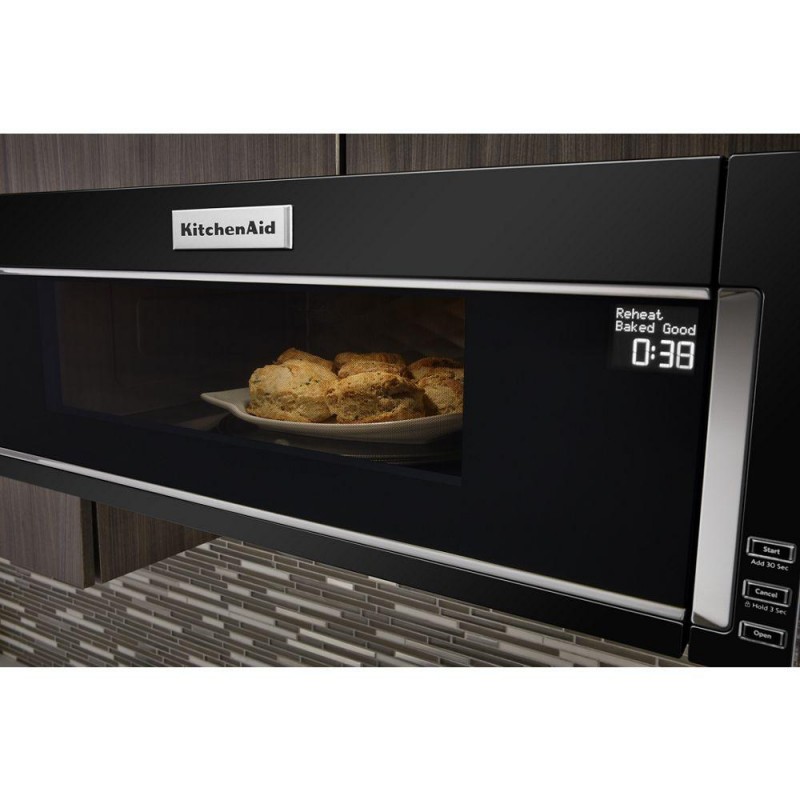 KitchenAid 1.1 cu. ft. Over the Range Low Profile Microwave Hood Combination in Black