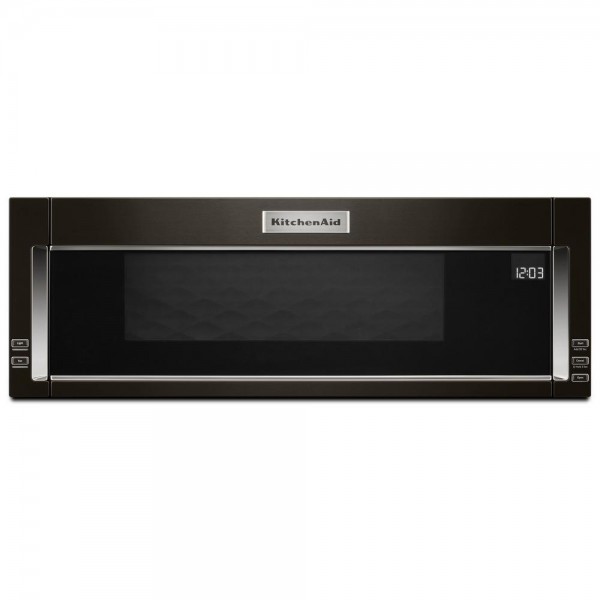 KitchenAid 1.1 cu. ft. Over the Range Low Profile Microwave Hood Combination in Print Shield Black Stainless