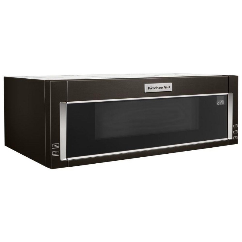 KitchenAid 1.1 cu. ft. Over the Range Low Profile Microwave Hood Combination in Print Shield Black Stainless