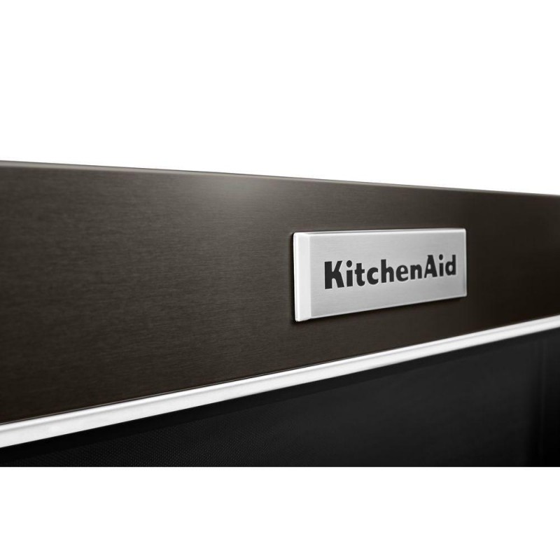 KitchenAid 1.1 cu. ft. Over the Range Low Profile Microwave Hood Combination in Print Shield Black Stainless